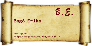 Bagó Erika névjegykártya
