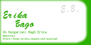 erika bago business card